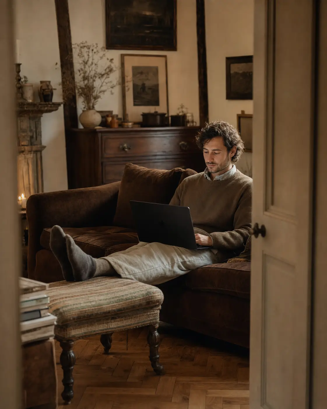 Cozy interior — workspace and creative output