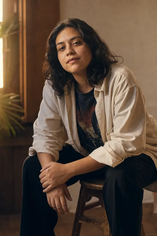 A Gen-Z creator portrait, fresh AI photoshoot look.