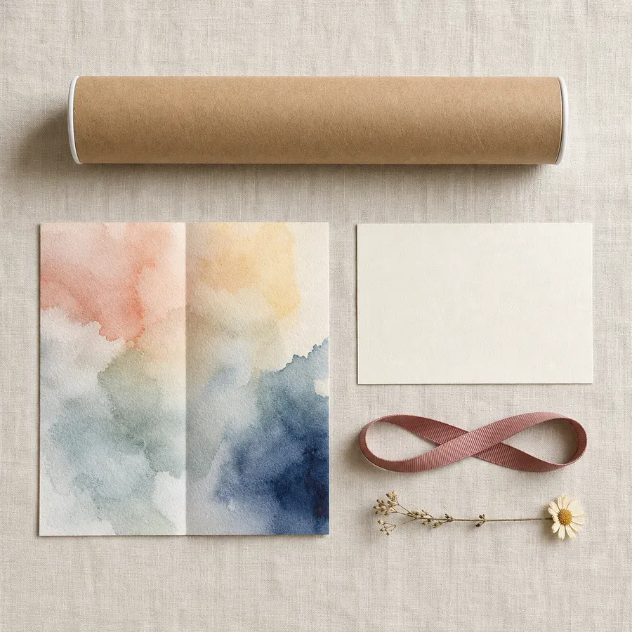 Art print mockup shown framed on a styled wall