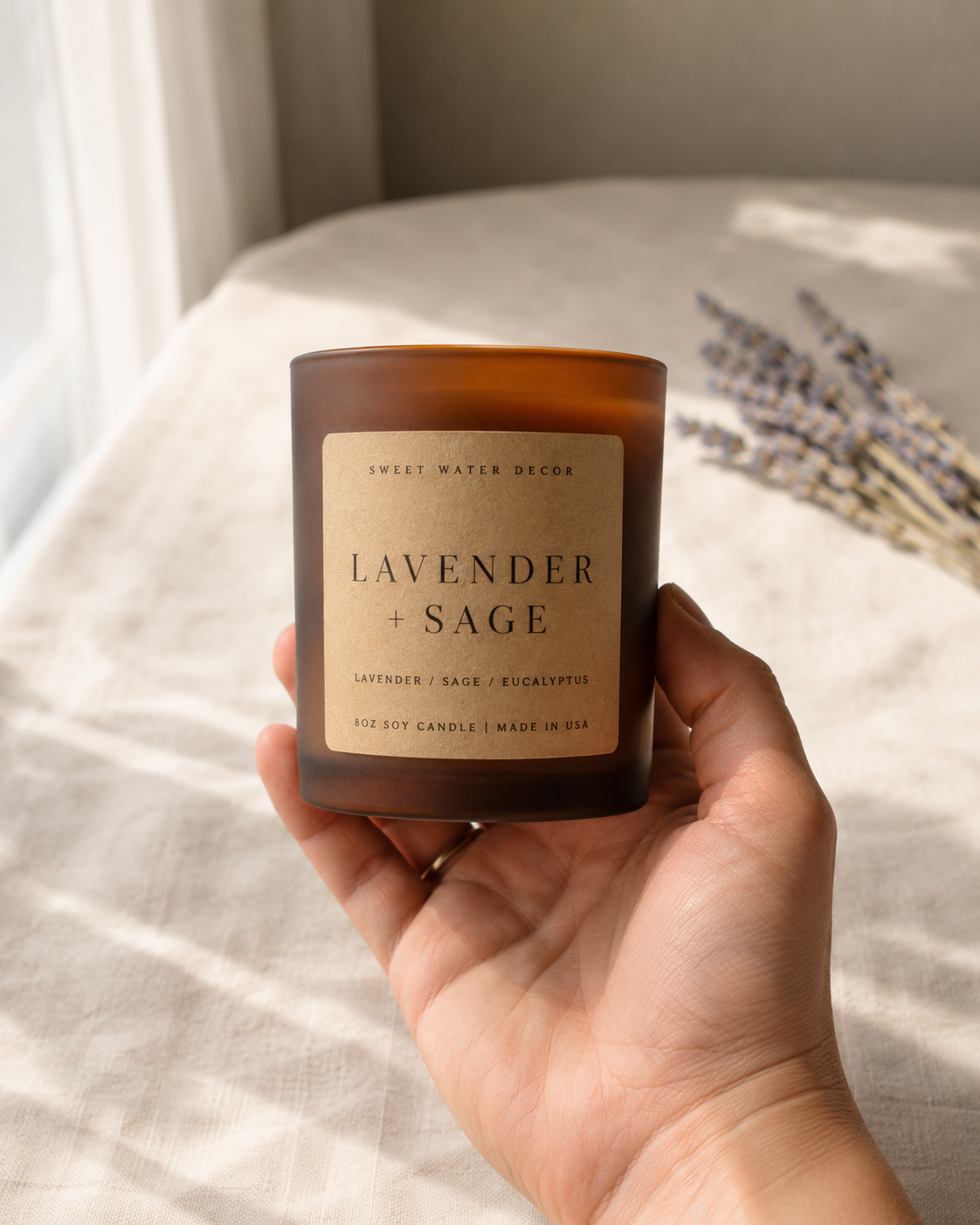 AI-generated Etsy lifestyle photo of a handmade product held in a person's hand in soft natural light, the slot-2 lifestyle in-use prompt in the same sub-4.1 family.