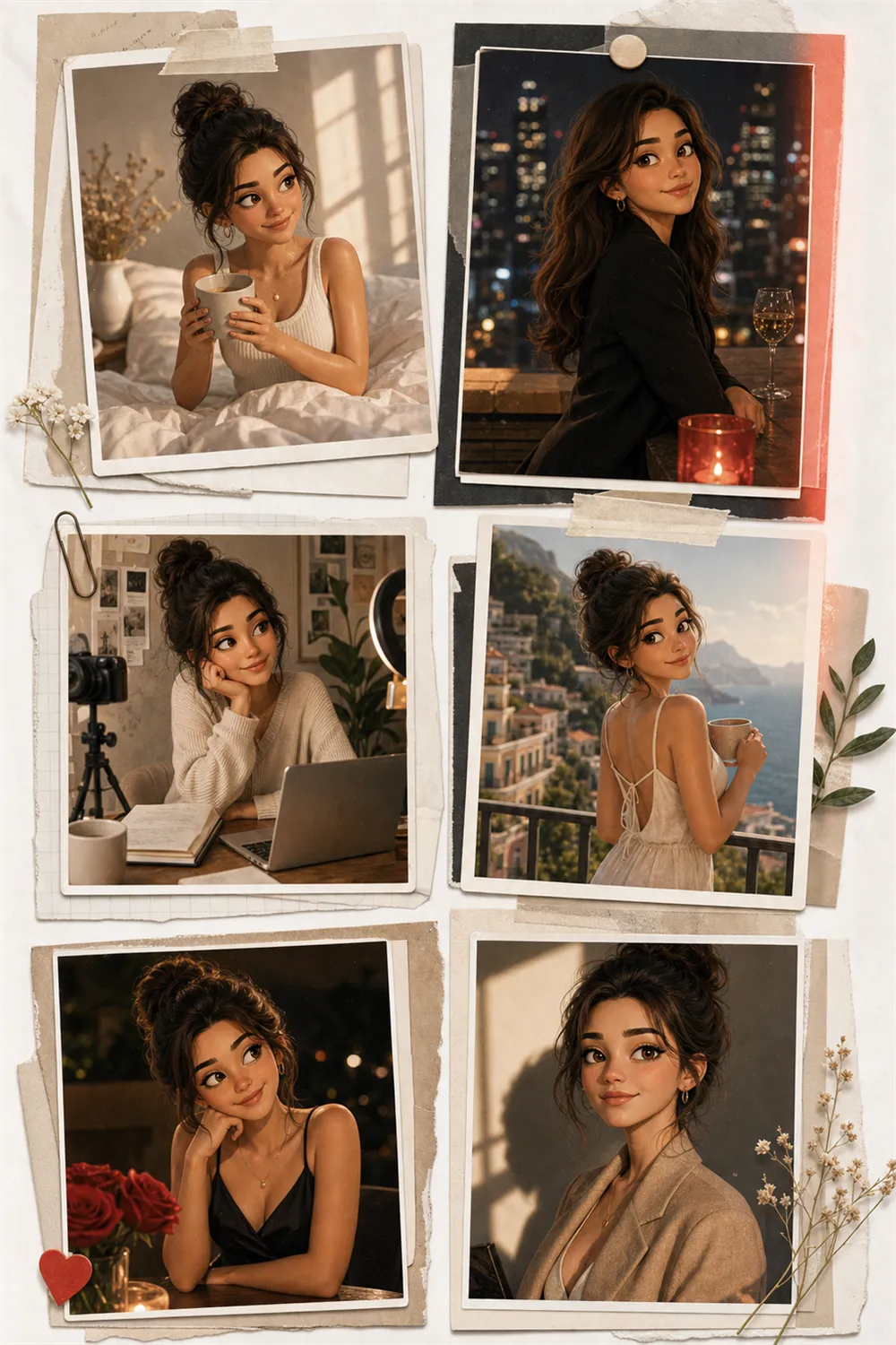 Main Character Era Grid example made from one selfie.