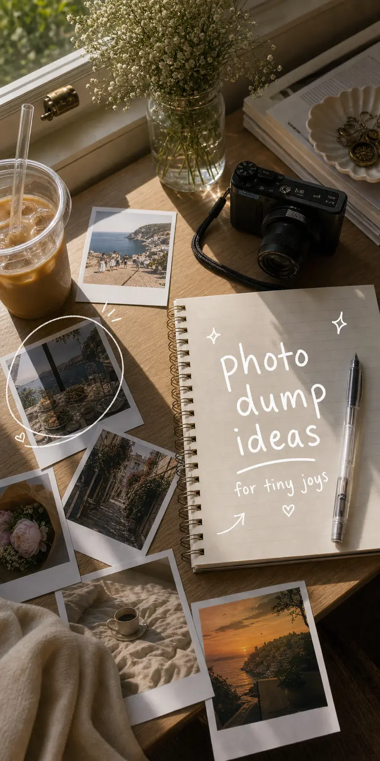 A photo-dump ideas cover from one photo.