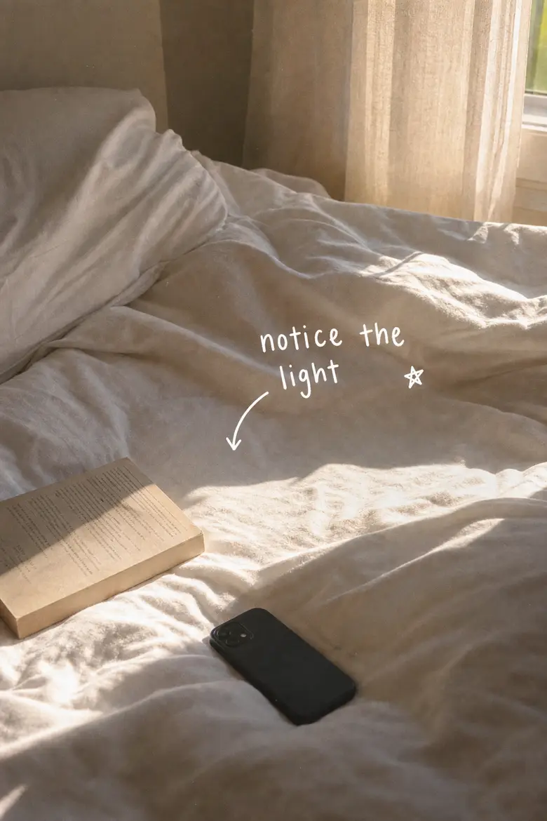 A soft-light bedroom lifestyle photo idea from one photo.