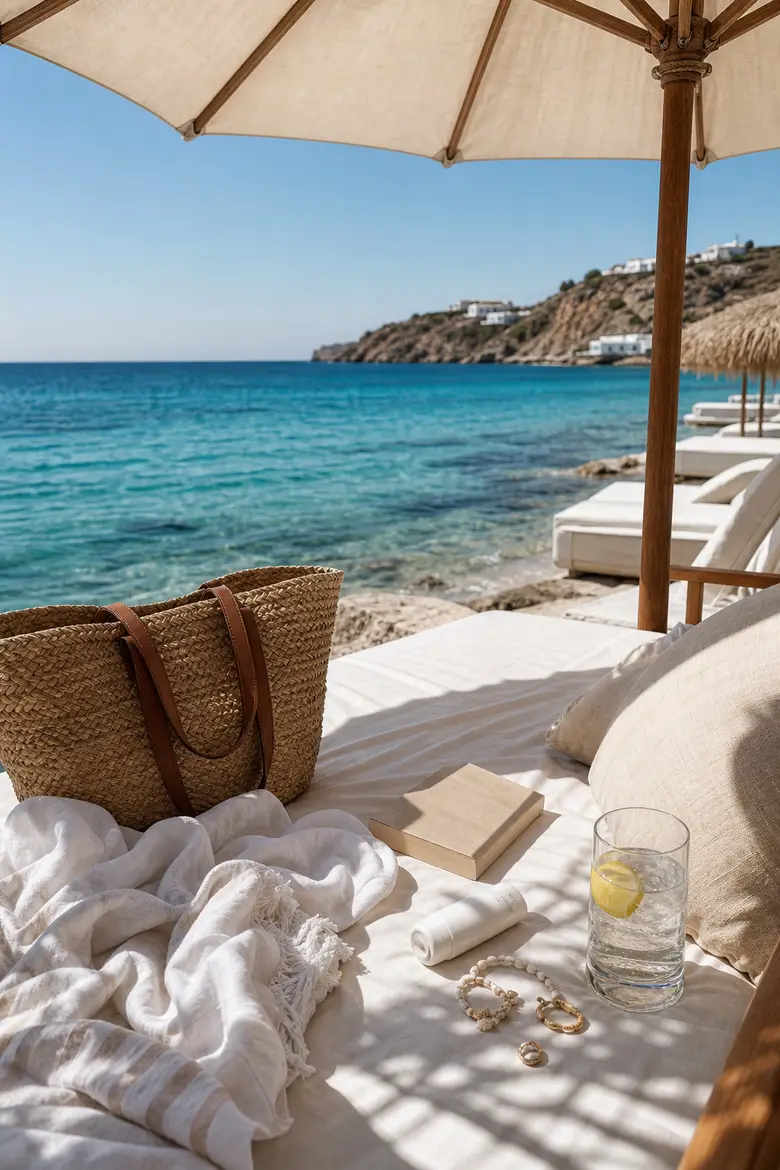 A Greek beach-club daybed photoshoot from one photo.