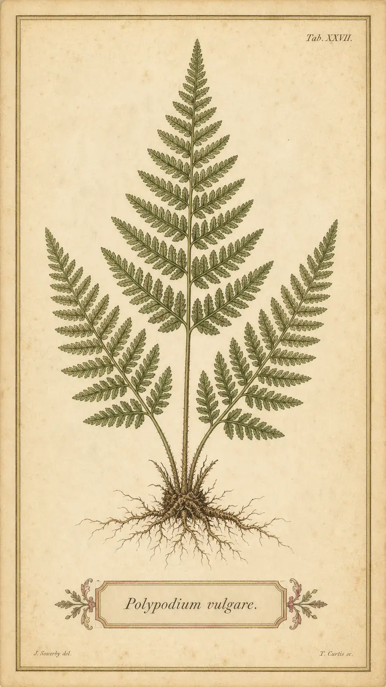 A herbarium-style botanical print made with AI.